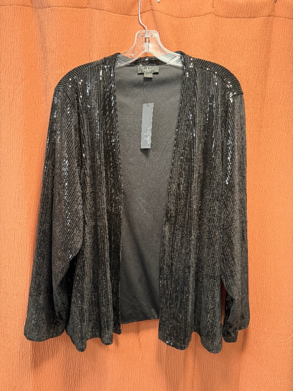 Belldini Women's plus size black sequined cardigan - BNWT - size 3x (22/24)